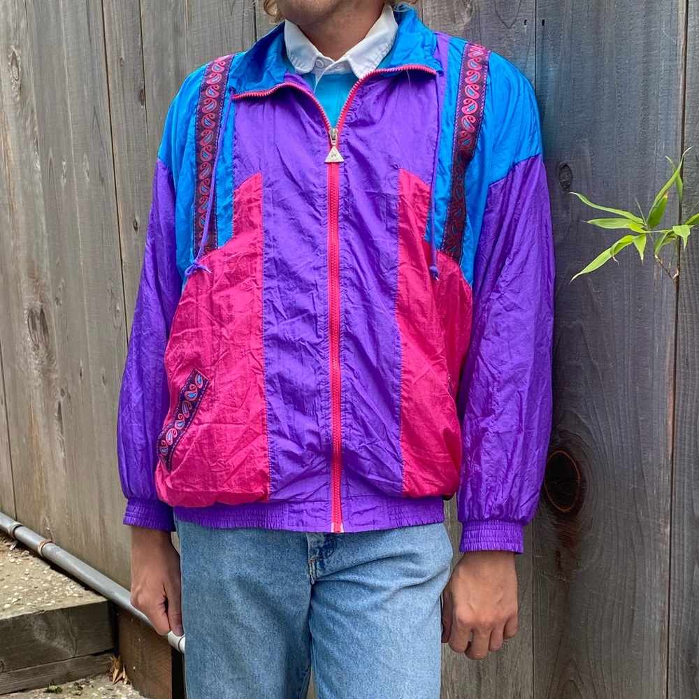 80s vintage windbreaker jacket